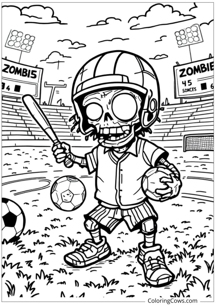 Athletic Zombie Sports Scene