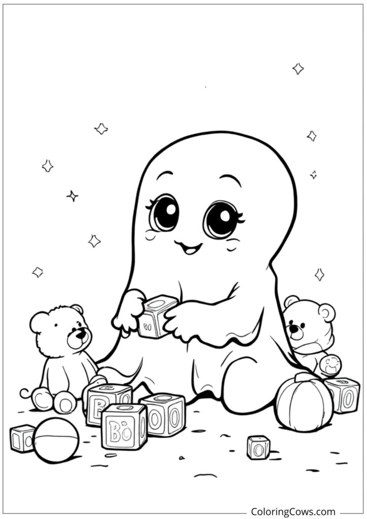 Baby Ghost Playing with Toys
