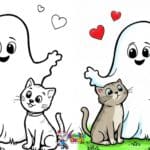 Ghost coloring pages