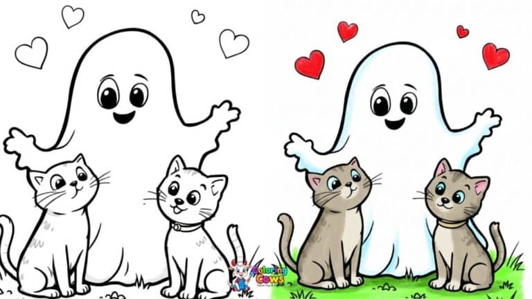 Ghost coloring pages