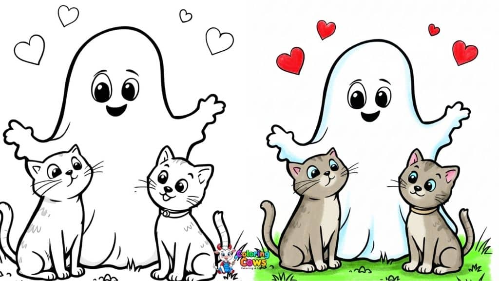 Ghost coloring pages