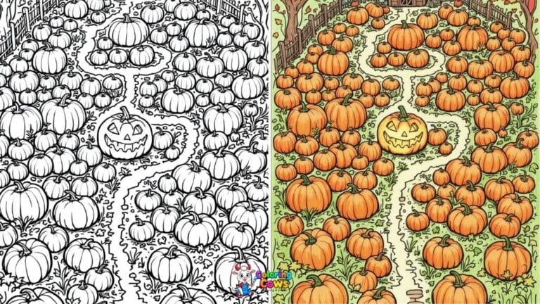 Halloween Maze Coloring Pages