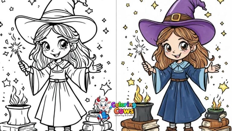 Halloween Witch Coloring Pages