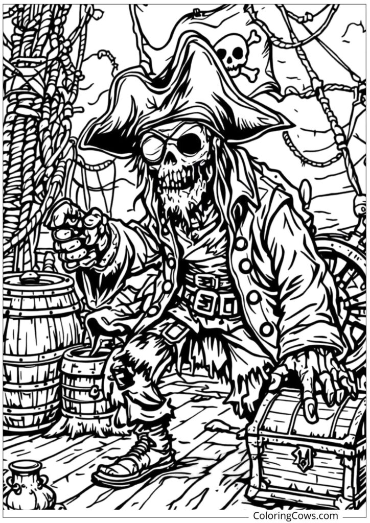 Pirate Zombie on Ship Deck