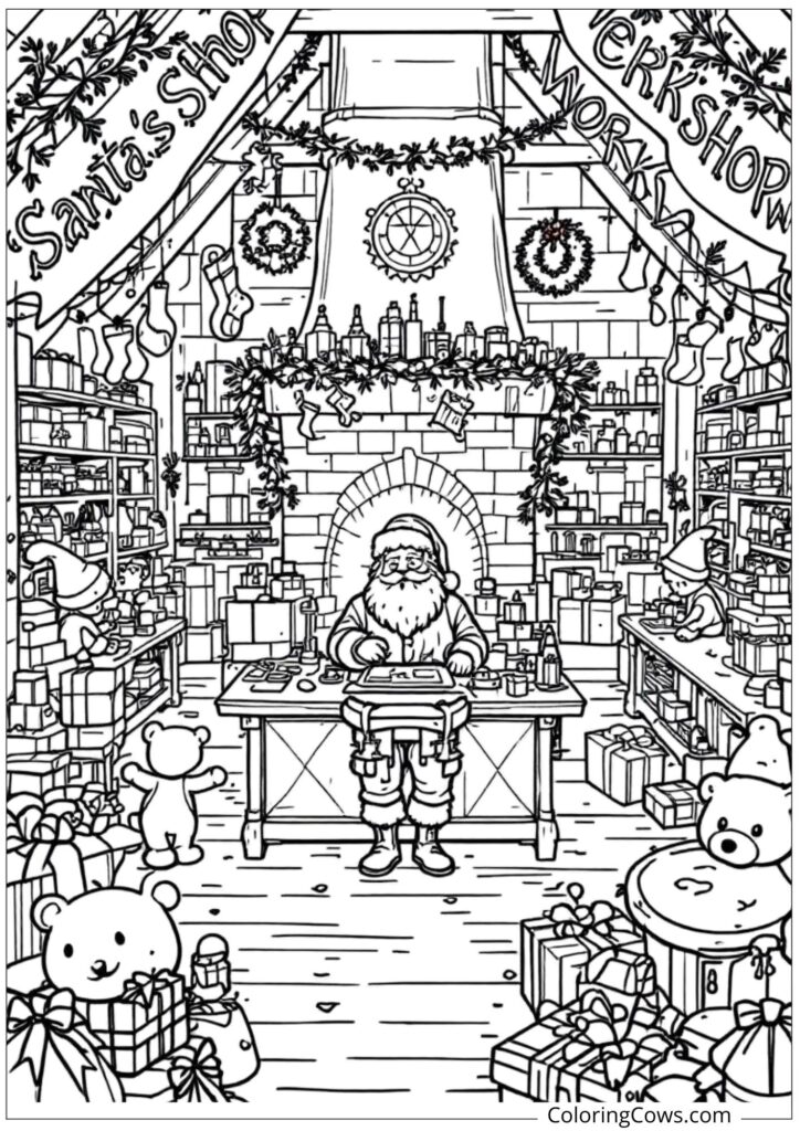 Santa's Workshop Scene