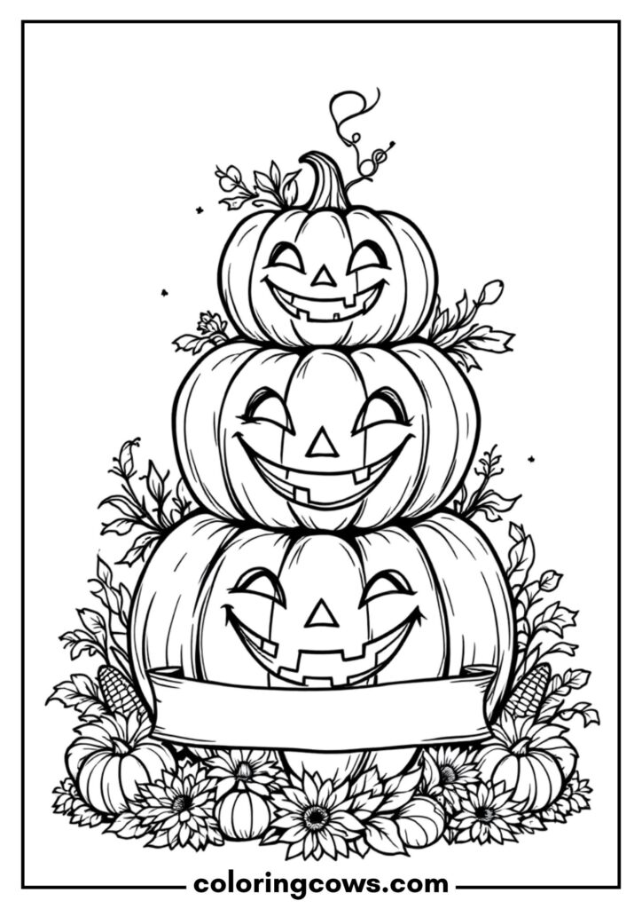 Stacked Pumpkin Tower