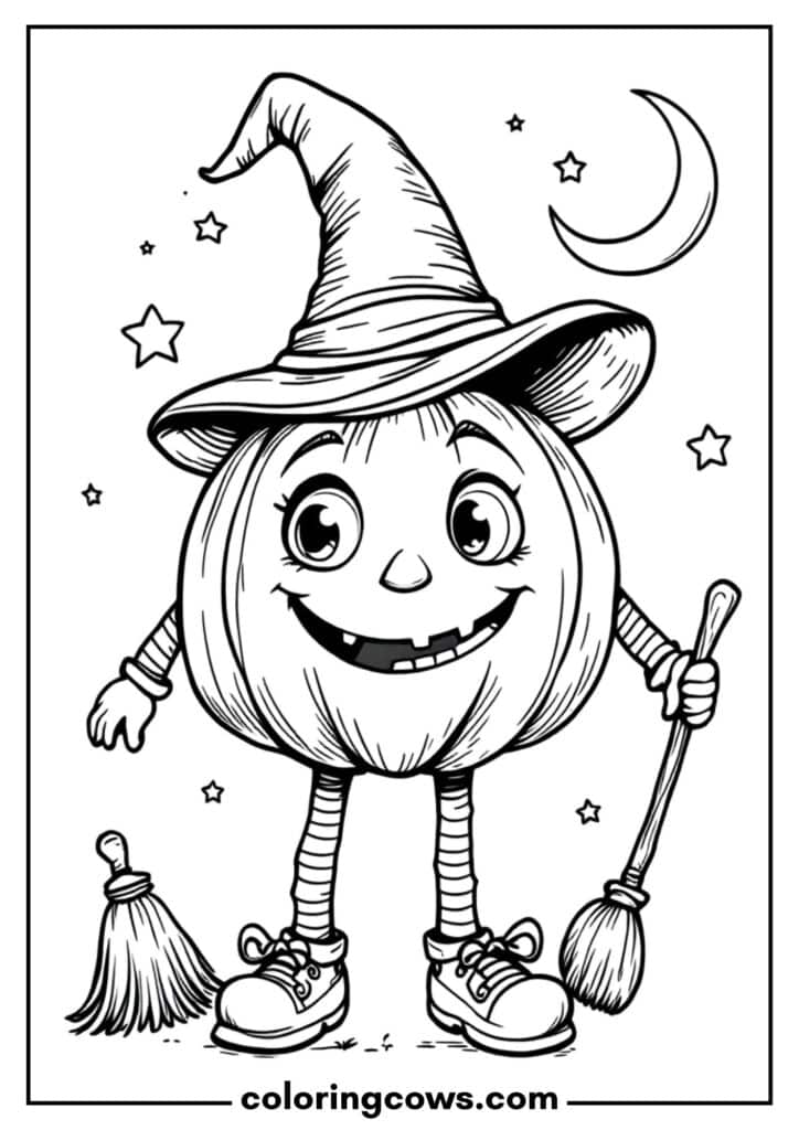 Whimsical Pumpkin Character