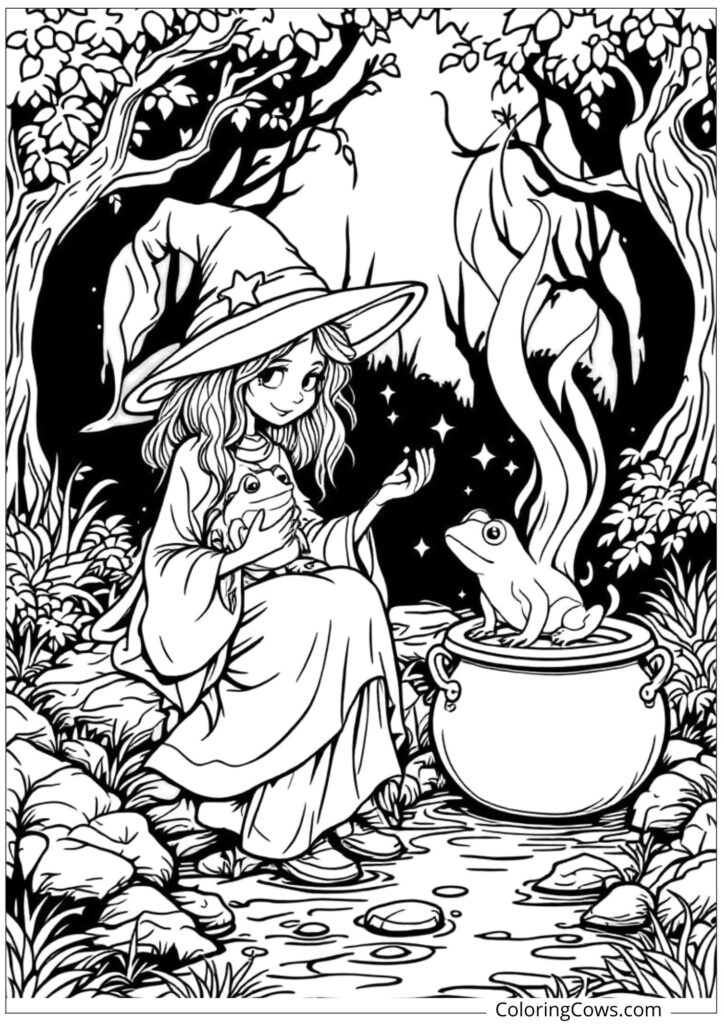 Witch and Magic Frog