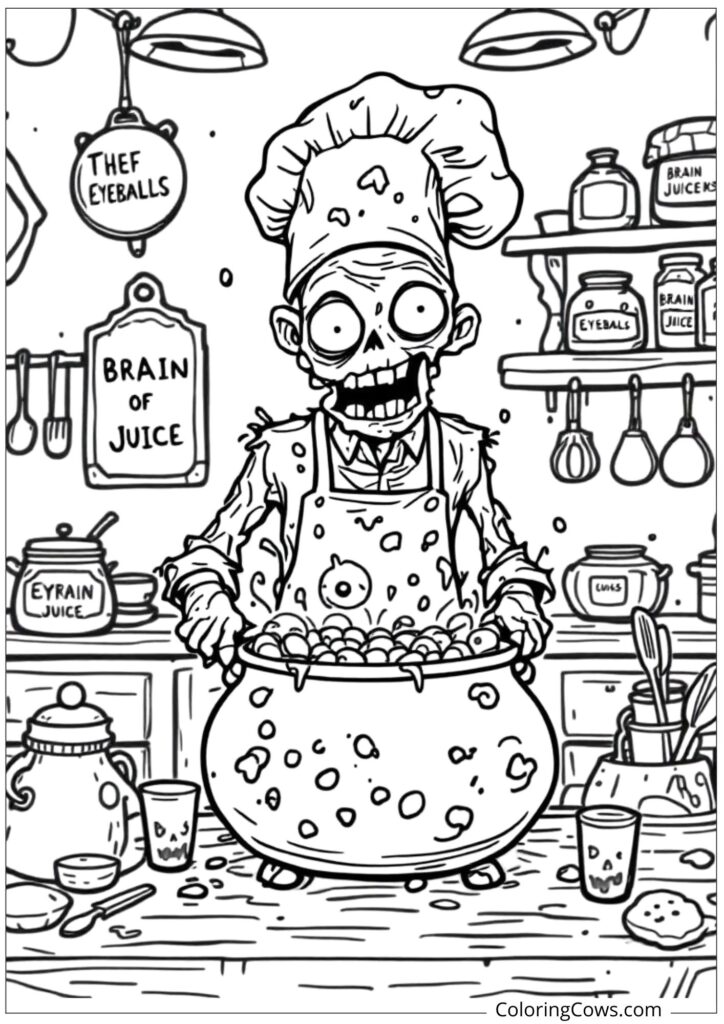 Zombie Chef in Kitchen