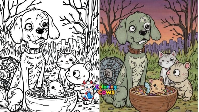 Zombie Coloring Pages